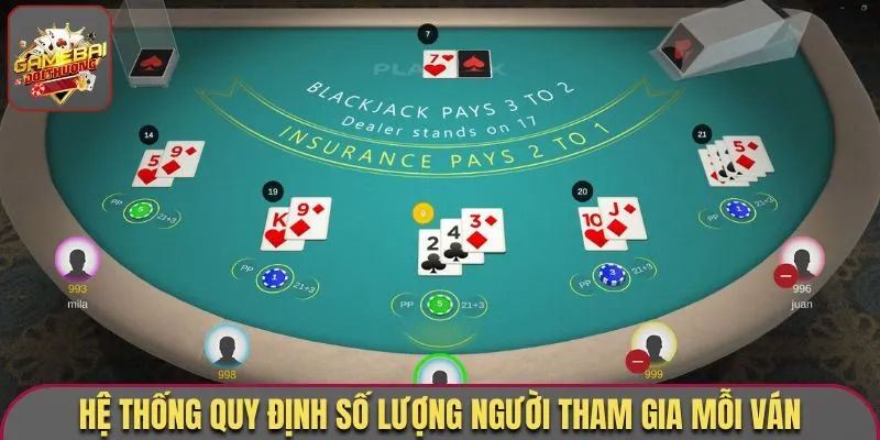 Game Bài Blackjack - Thưởng Thức Tựa Game Đình Đám Nổi Bật 2026 2 Hệ thống quy định số lượng người tham gia mỗi ván
